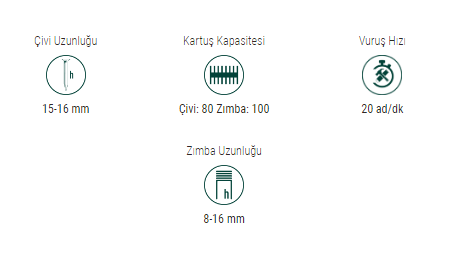 Kl Pro Elektrikli Zımba Çakma Tabancası KLZC6030E 8-16mm-15MM
