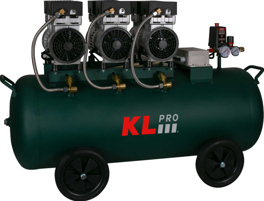 KLK103S 100 LT 3x1 Hp 3x750W Yağsız Sessiz Hava Kompresörü