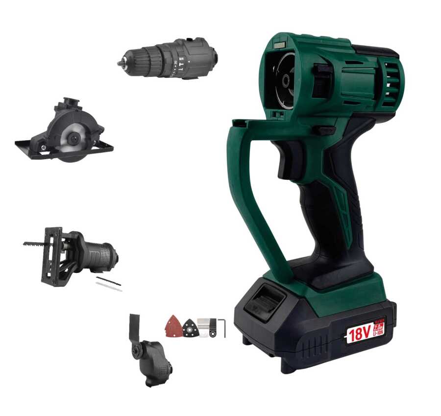 KLpro KLMS18-20 18 V 2 Ah Li-on Çift Akülü Darbeli Vidalama Multi Set
