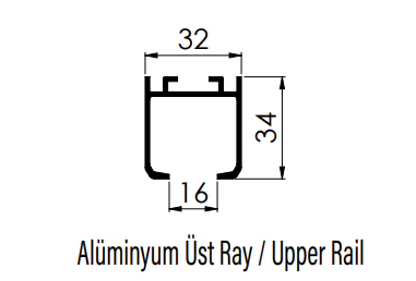 L-3127-3 Alm.Üst Ray 3mt (L-3127-3) ( sks 51 )