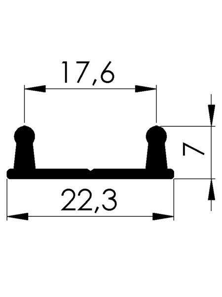 AL.SC.80 Alt Klavuz Rayı Eloksal 3mt. 255149