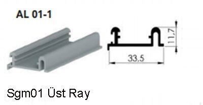 SGM-01 AL.01-1 Ağır Ayarlı Üst Çift Kanallı Ray 3m