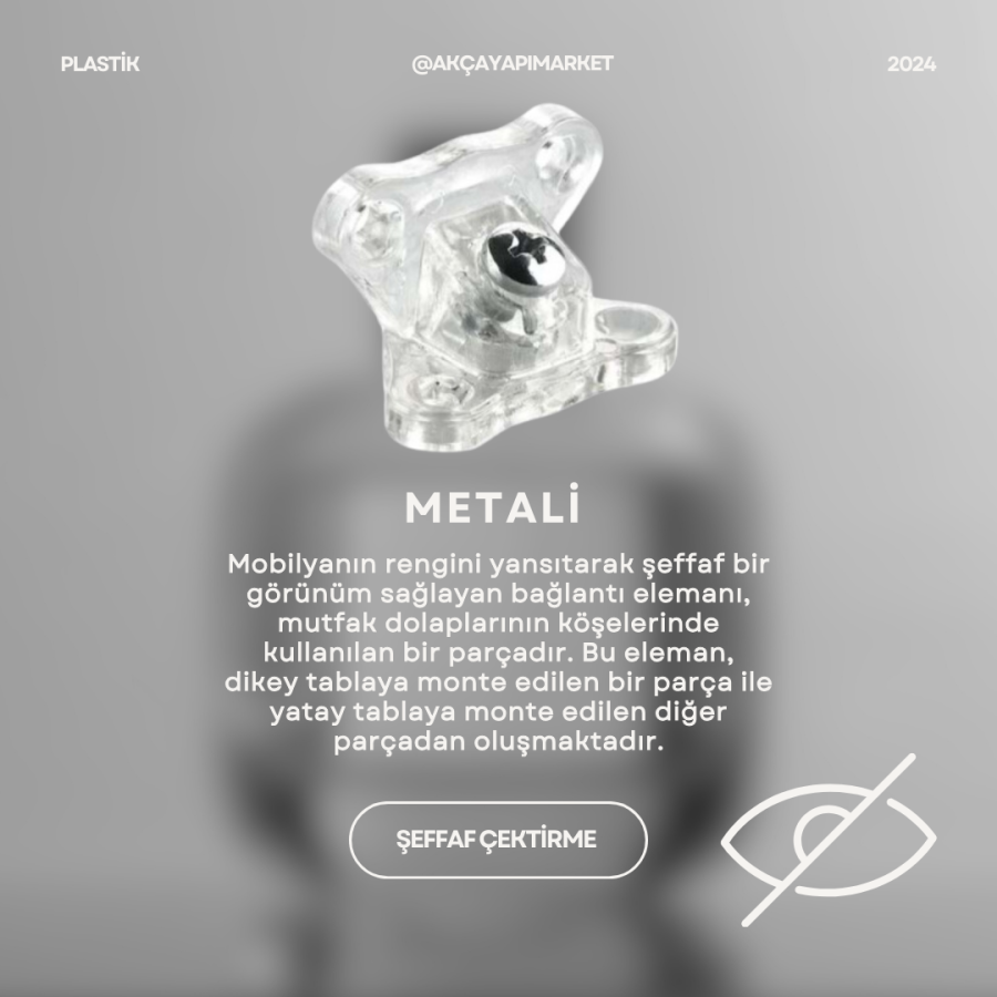 2000- Metali Şeffaf Mini Bağlantı Elemanı