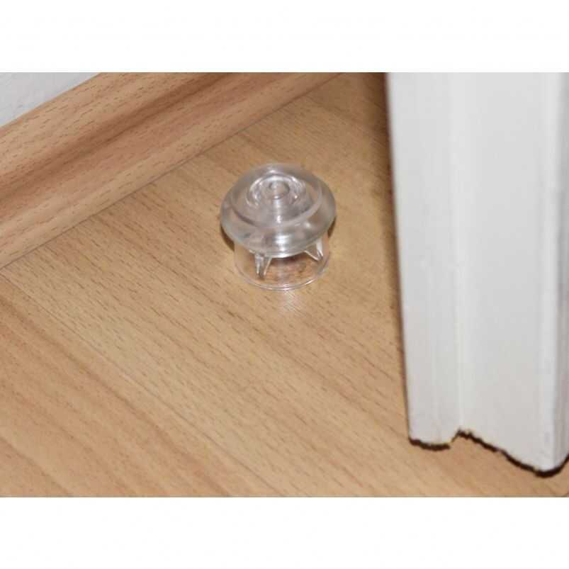 3002- Metali PLASTİK ŞEFFAF YER Zemine Kapı Tamponu 35mm