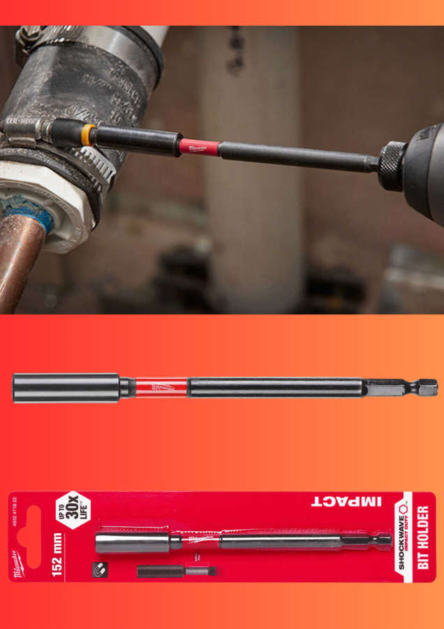 Bits Uç Tutucu Manyetik Adaptör 1/4 HEX 152mm SHOCKWAVE Milwaukee
