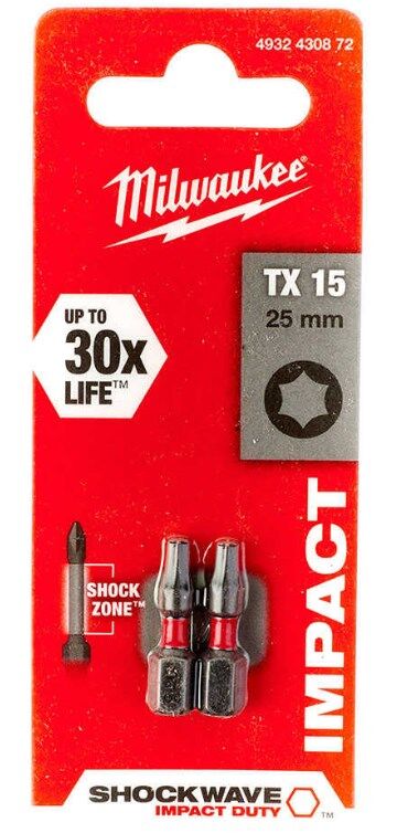 BİTS UÇ TX 15 25mm 2 li pkt.Shockwave Milwaukee