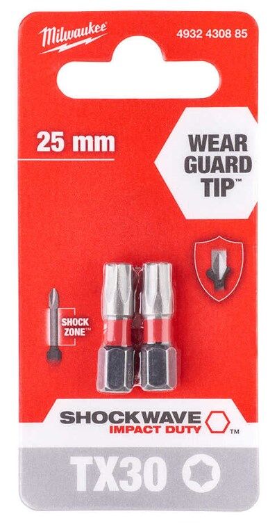 BİTS UÇ TX 30 25mm 2 li pkt.Shockwave Milwaukee