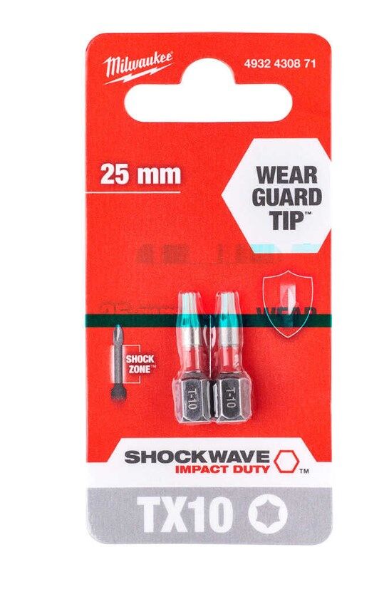 Bits Uç TX10 25mm 2 li paket ShockWawe Milwaukee