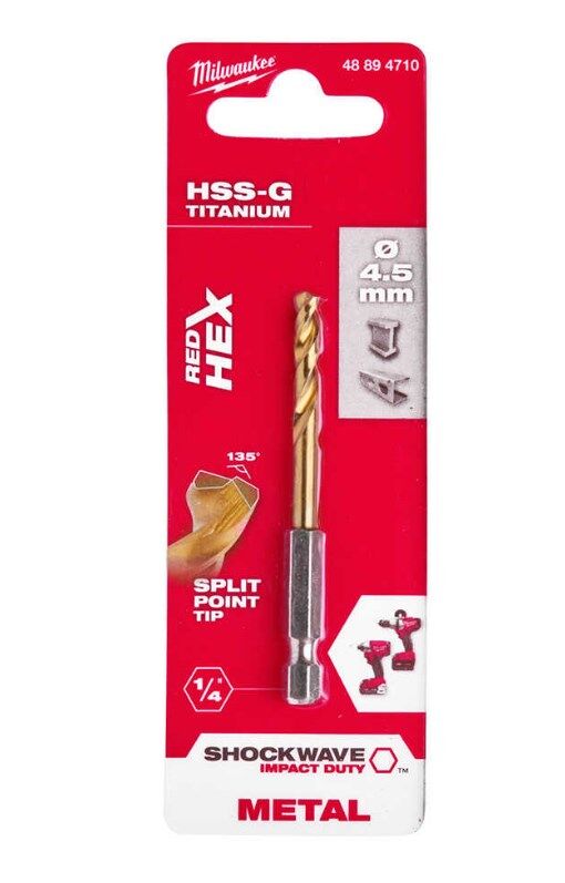 METAL MATKAP UCU HEX GİRİŞLİ HSS-G 4,5X 76mm Milwaukee