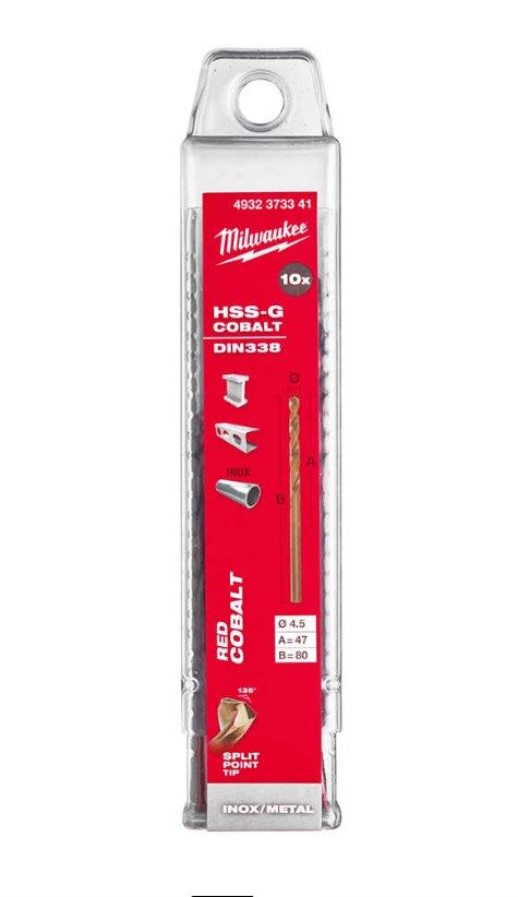 METAL MATKAP UCU HSS-G CO(ALTIN SERİ)4,5X 80mm Milwaukee