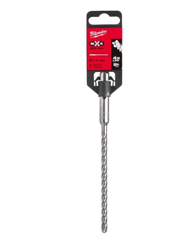 Milwaukee SDS-Plus Matkap Ucu MX4 Seri 4 Elmas 6x165