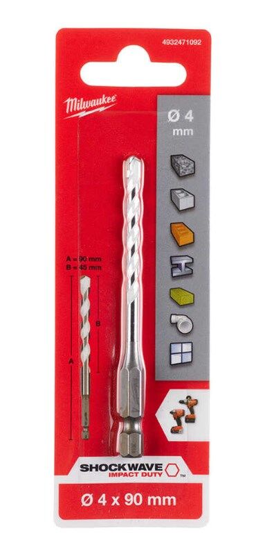 MULTİ BETON MATKAP UCU HEX GİRİŞLİ 4x45mm Milwaukee