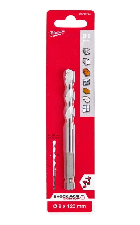 MULTİ BETON MATKAP UCU HEX GİRİŞLİ 8x120mm Milwaukee