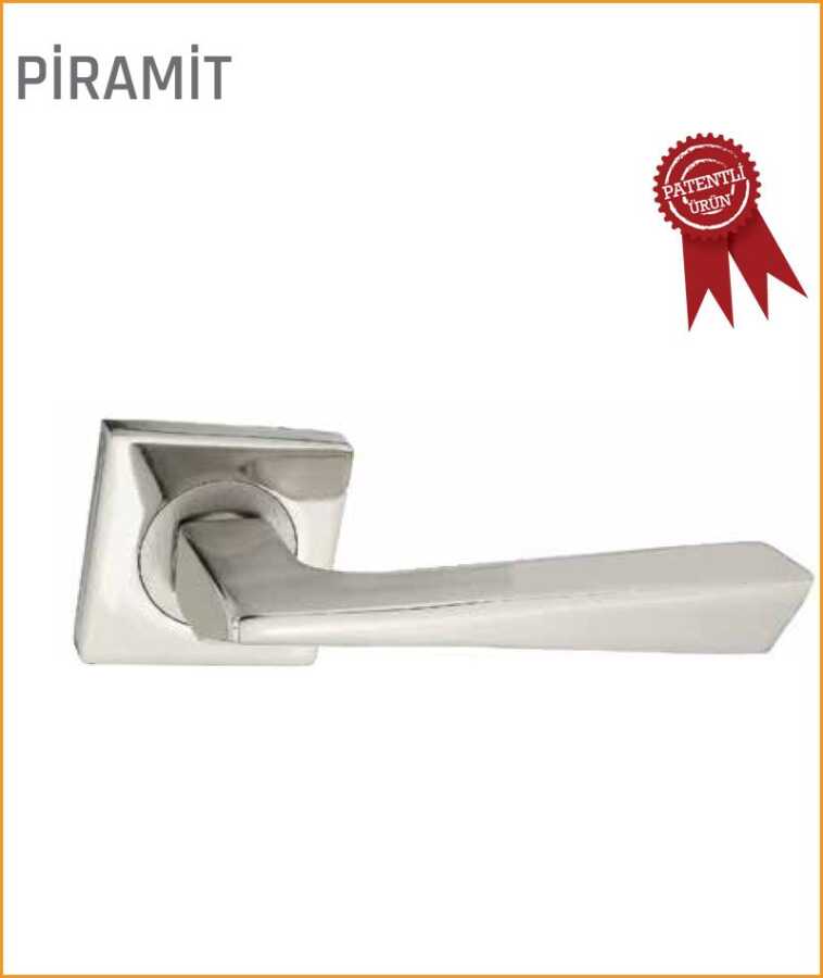 PİRAMİT KARE NİKEL SATEN WC ROZETLİ