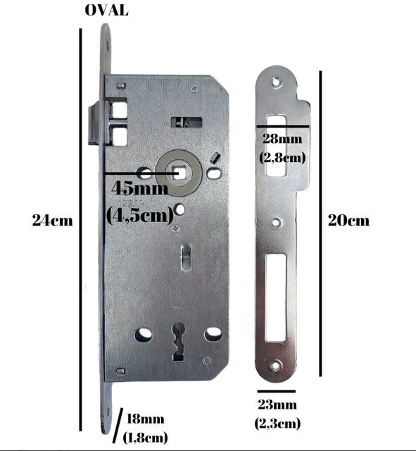 Özcanlar 45*18MM Sessiz Oda Kilit Krom Oval