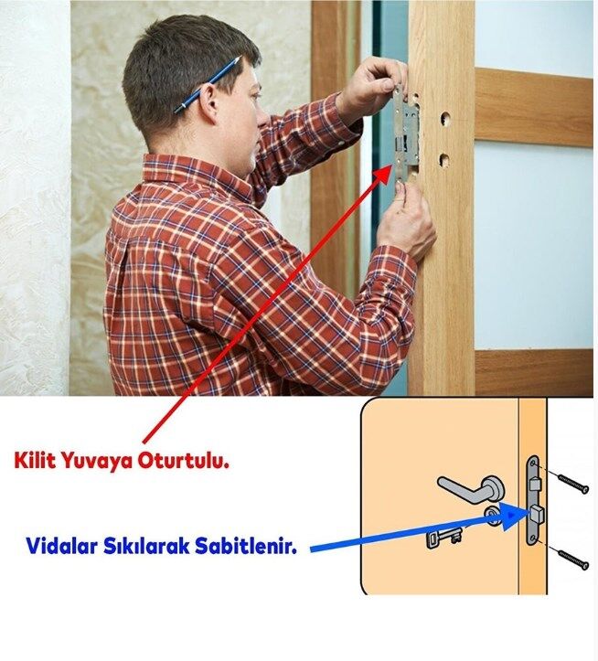 Özcanlar 45*18MM Sessiz Oda Kilit Krom Oval