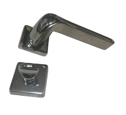 Zmk Kare Rozetli Posh Kapı Kolu 09-6 Krom İnox Erlux Wc
