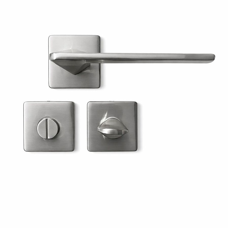 Zmk Kare Rozetli Prizma Kapı Kolu 06 İnox Erlux Wc(Artemis)