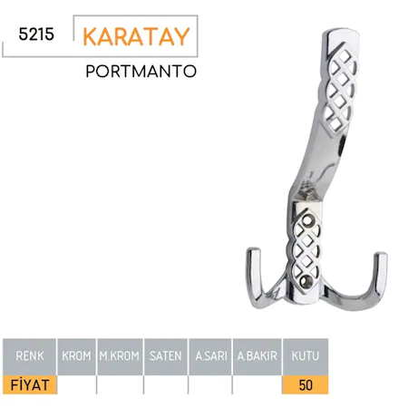 5215-Karatay Portmanto Krom