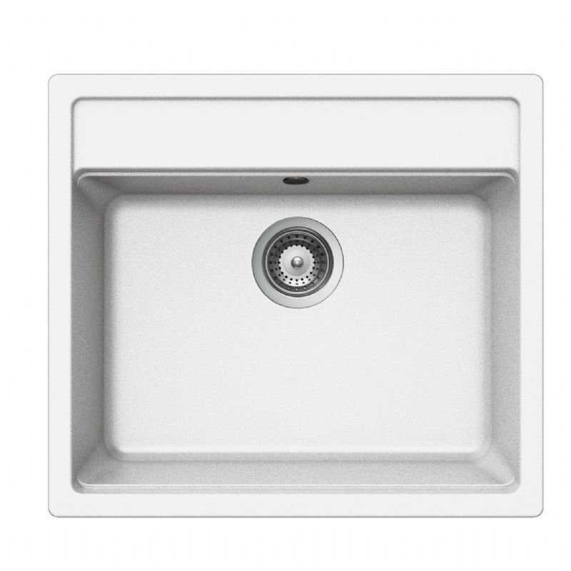 440030 QUARSTONE LUSTER 6 Beyaz Evye / 58,5x49,5cm / Tezgah üstü