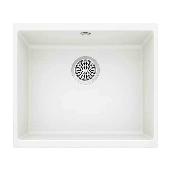 440034 QUARSTONE GLORY 50 U Beyaz Granit Evye 49,5x40cm / Tezgah altı