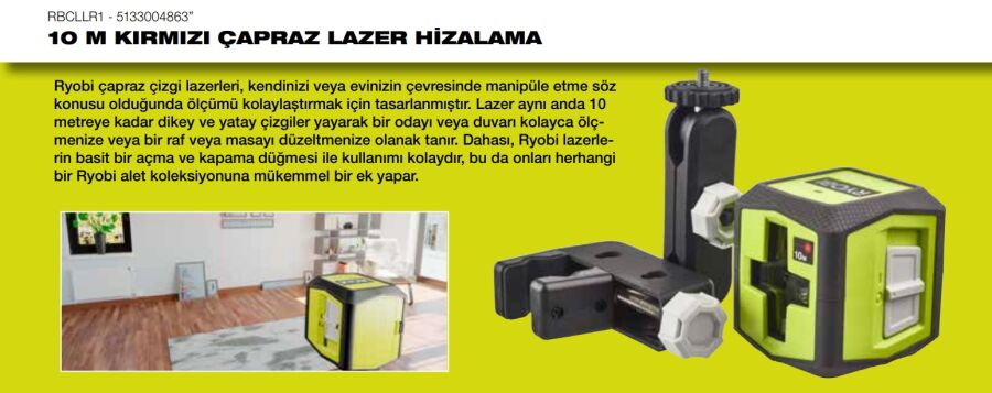 RBCLLR1 10M KIRMIZI ÇARPAZ LAZER METRE