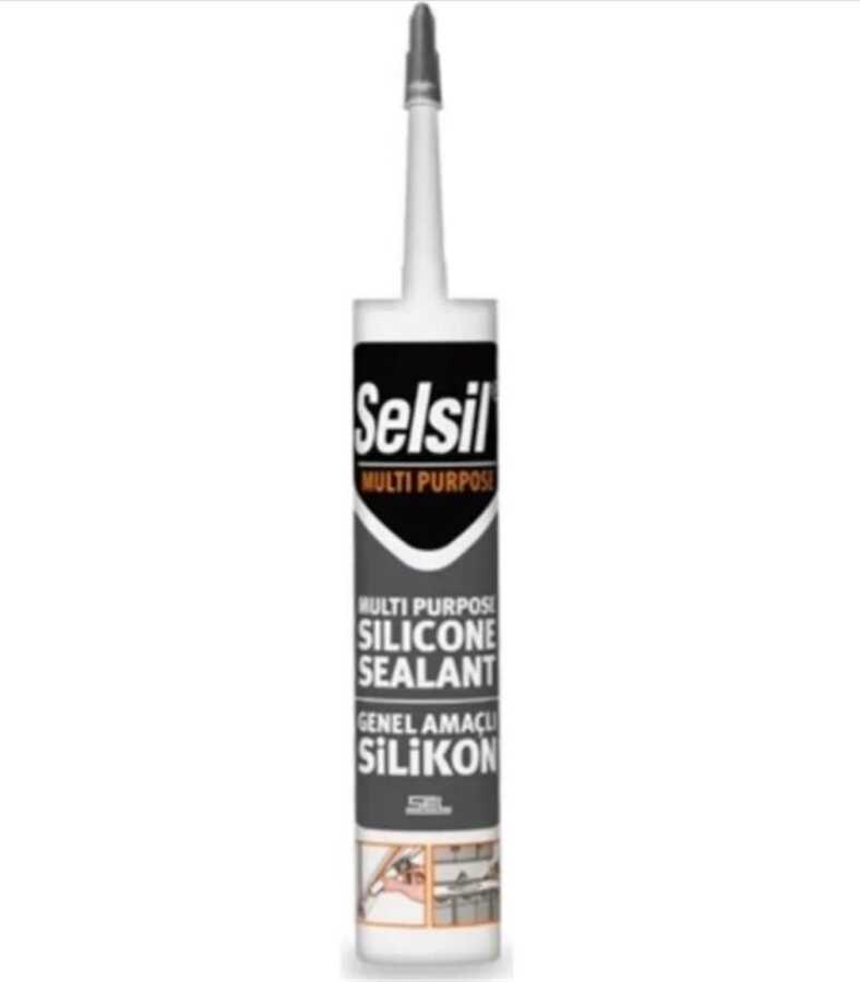 SELSİL SİLİKONİZE MASTİK SİYAH 500 GR
