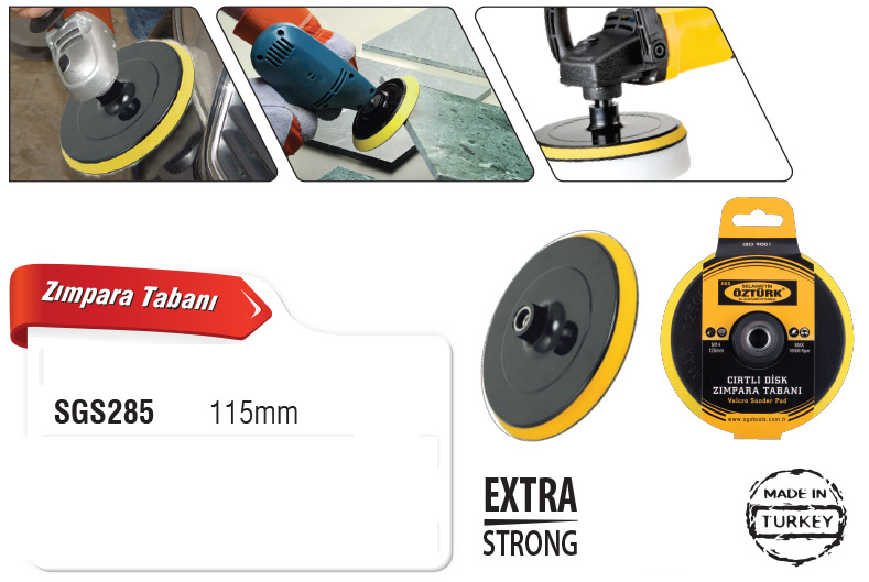 SGS 285 115 Cırtlı Disk Zımpara Altı tabanı