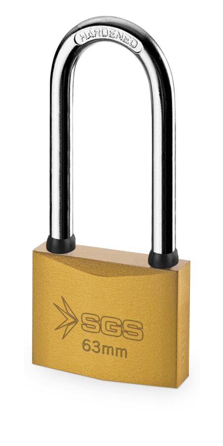 SGS 1353 Asma Kilit Sarı Boyalı Uzun Kanca 63mm