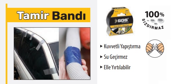 SGS 1222 TAMİR BANDI SİYAH 48MM*10MT
