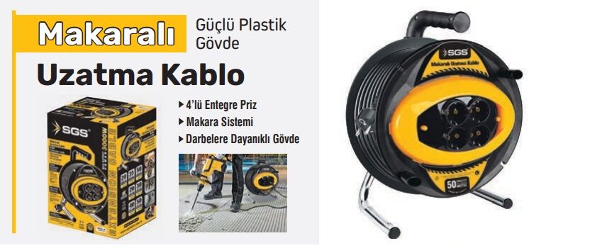 SGS 2135 Makaralı Seyyar Kablo 2,5mm 40 Metre
