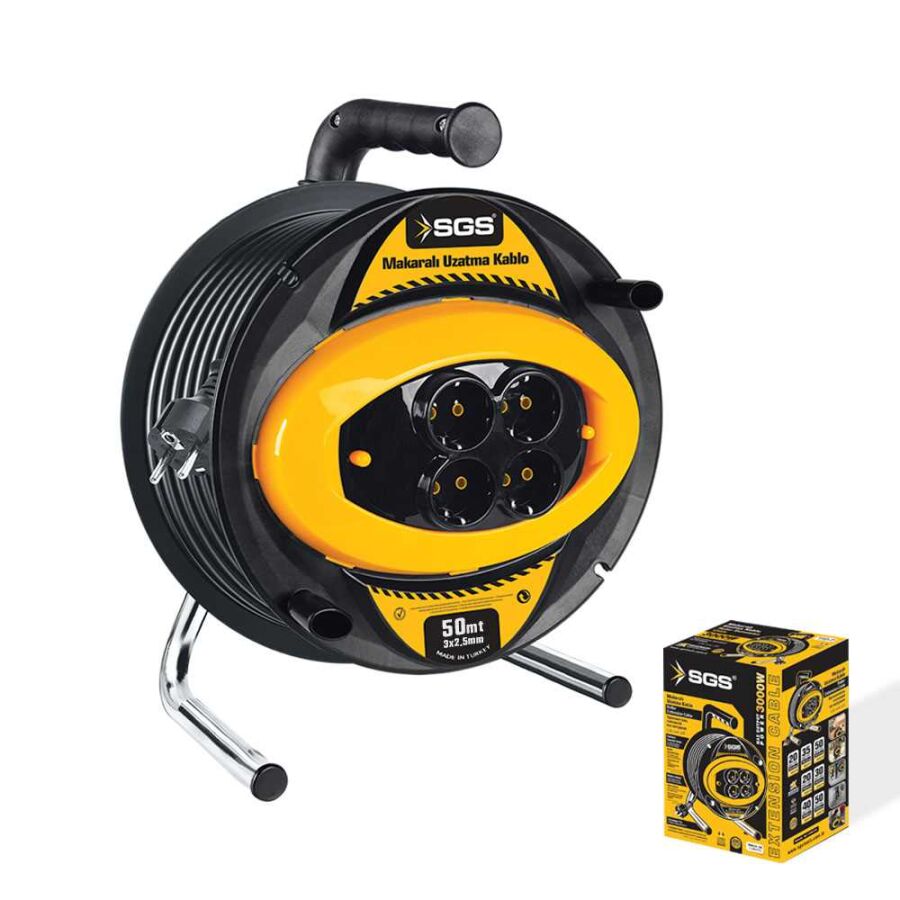 SGS 2136 Makaralı Seyyar Kablo 2,5mm 50 Metre