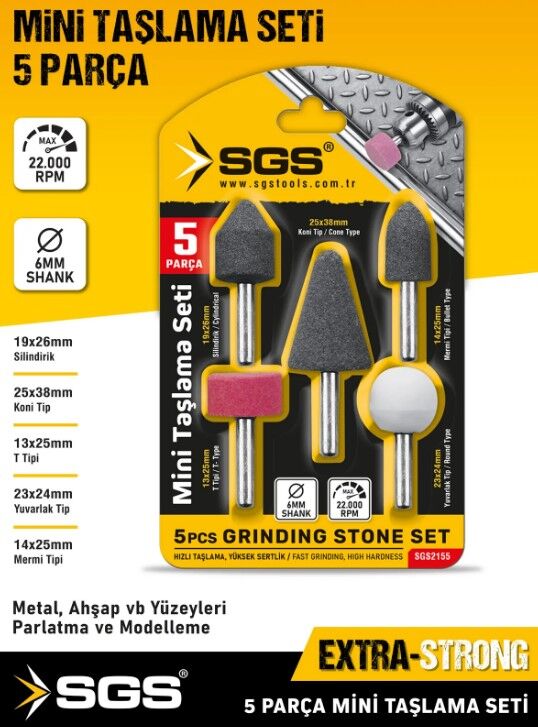 SGS 2155 Mini Taşlama Seti 5 Parça