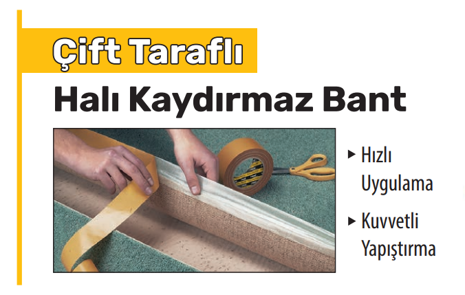 SGS 2275 ÇİFT TARAFLI HALI KAYDIRMAZ BANT 24MM*10MT