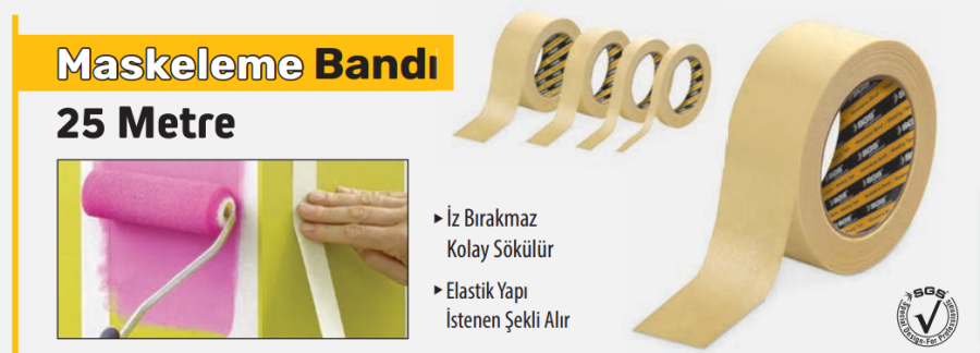 SGS 2501 Maskeleme Bandı 24mm*25mt