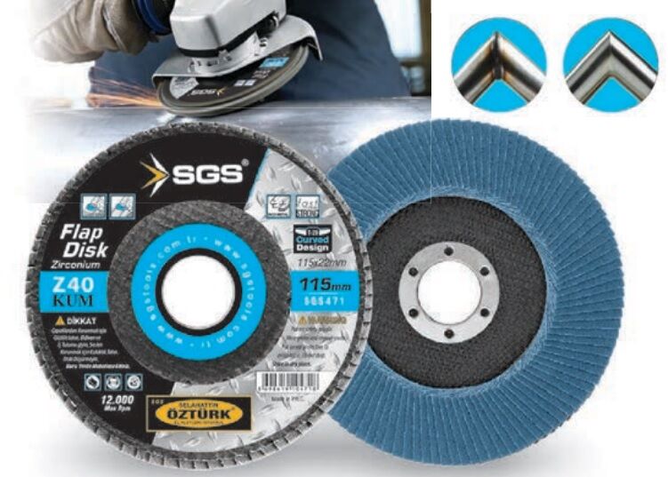 SGS-482 FLAP DİSK 180MM 60 KUM