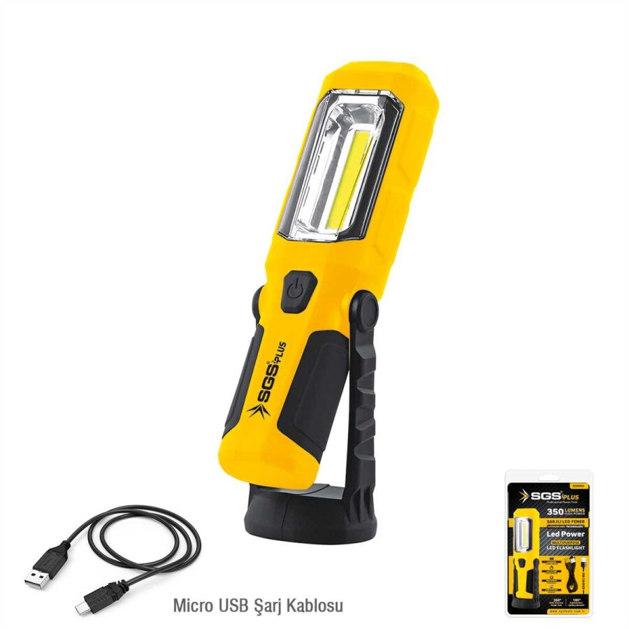 SGS-5054 350 LÜMEN ŞARJLI LED FENER