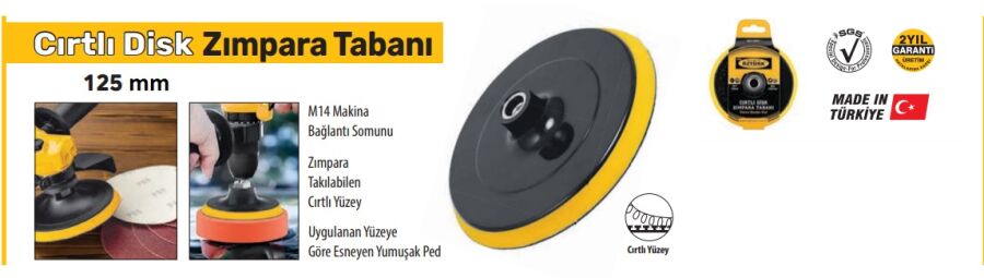 SGS 287 Cırt Zımpara Disk Altı tabanı 125