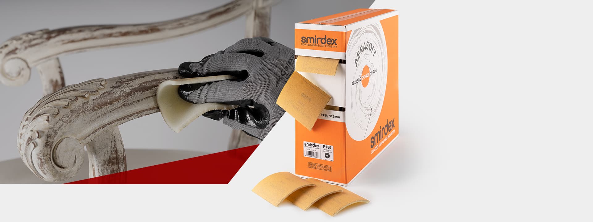 SİA-Smirdex 135 Rulo Sünger Zımpara 115*25m-220 Kum