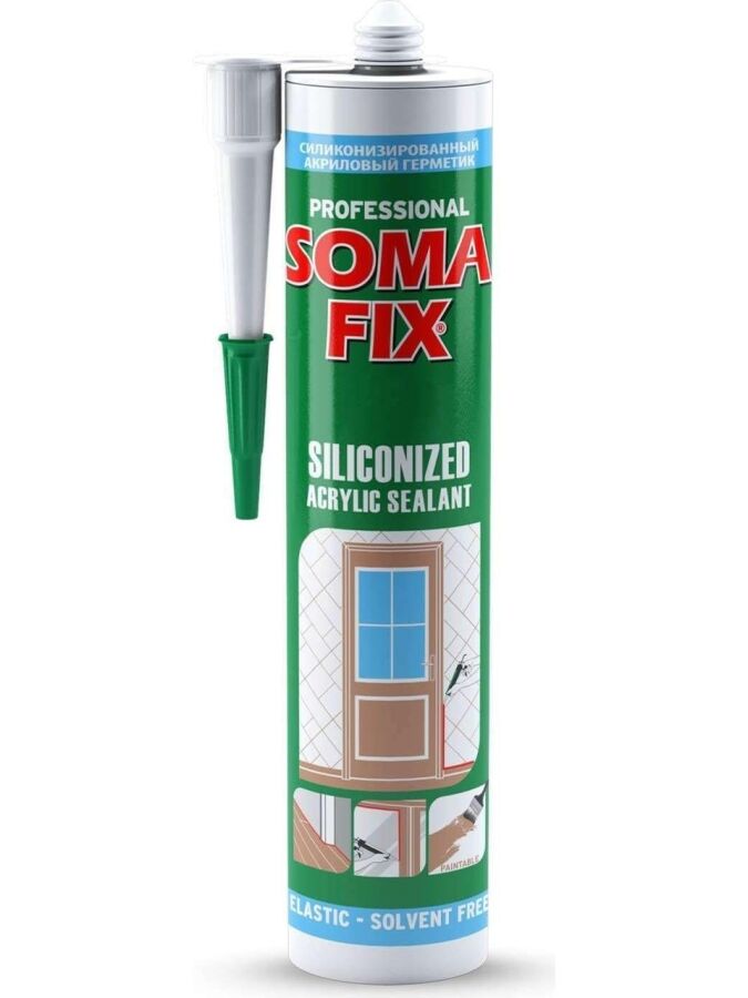 SOMAFİX SİLİKONİZE MASTİK GRİ 310MLS-124