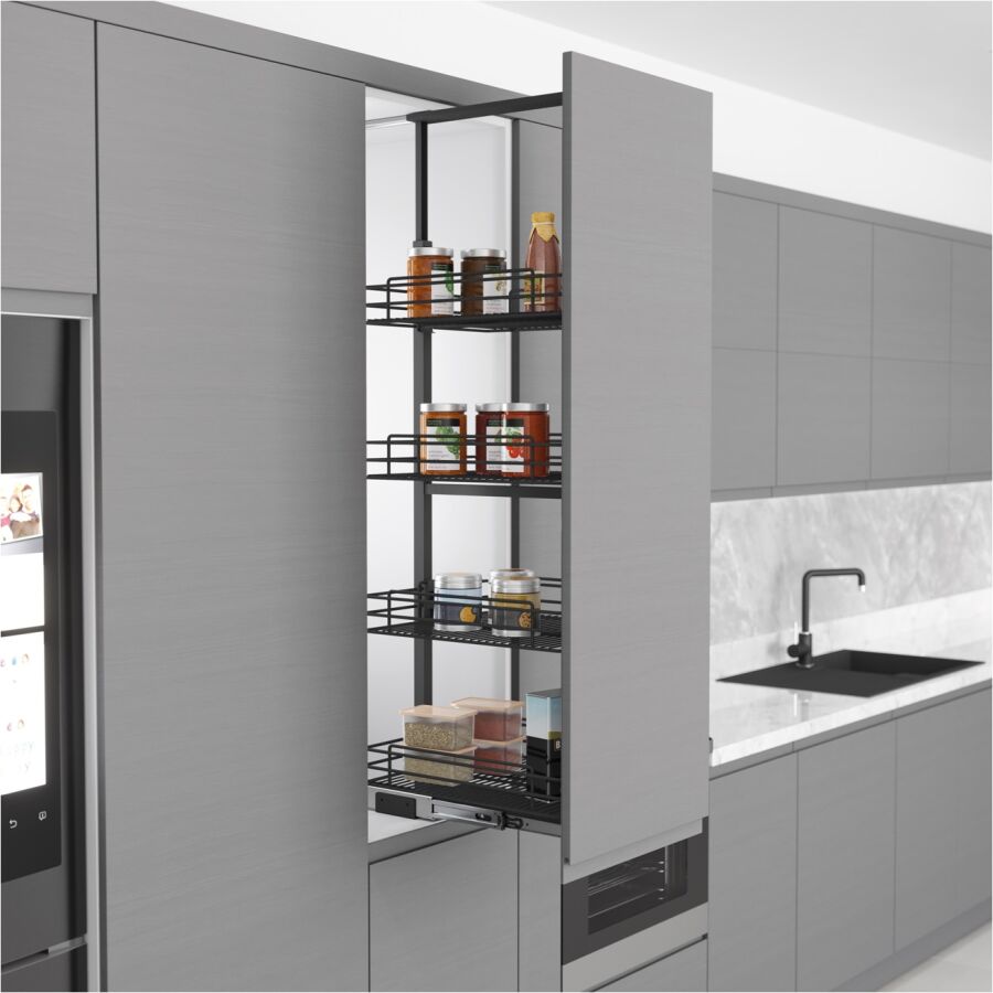 Starax S-1123-Teleskopik Kiler 4 Sepet 125*140*50cm. Antrasit