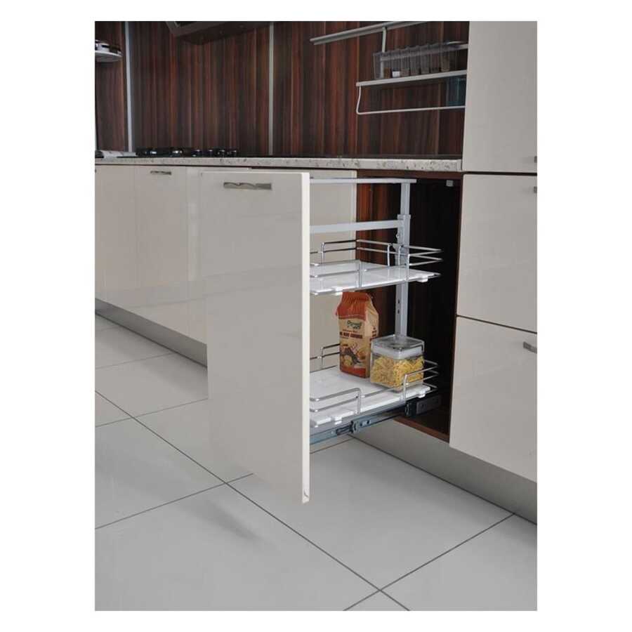 1503-Teleskopik Kiler Ahşap Tab.Sepetli 60-80 40cm