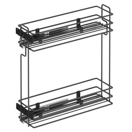 Starax 2423-A Tandem Blum Raylı Deterjanlık Tek Açılım Antrasit Sağ 20cm