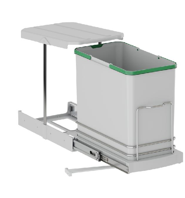 Starax S-2571-G Teleskopik Raylı Pls.Gövde Çöp Kovası Starax 24lt