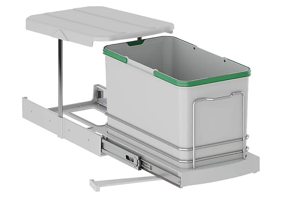 Starax S-2573 Teleskopik Raylı Plastik Gövde Çöp Kovası 16 Lt
