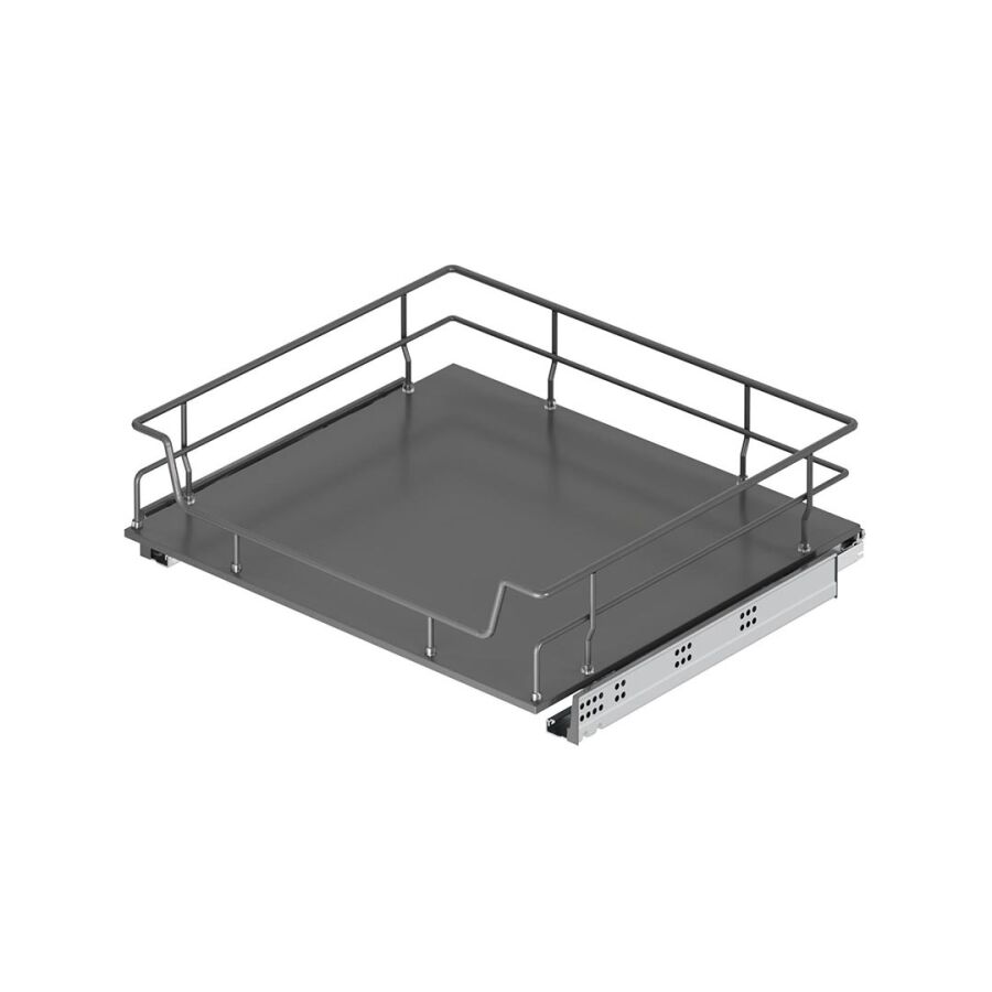 Starax 2616-A Ahşap Tablalı Bağımsız Tandem Raylı Çift Açılım Çekmece 60cm Antrasit