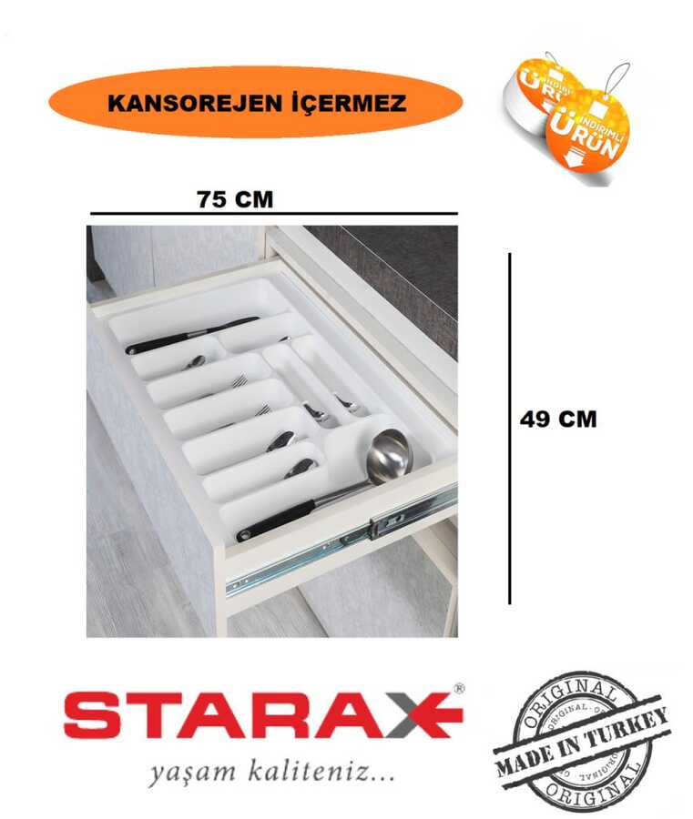 2658- Pls Kaşıklık 80cm. Beyaz