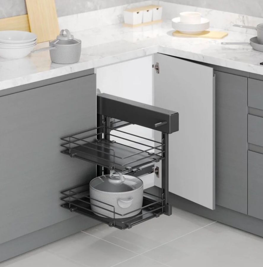 Starax S-3065-A Ahşap Tablalı Bağımsız Körköşe Mekanizma 40 cm Antrasit