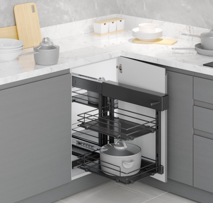 Starax S-3067-A Ahşap Tablalı Bağımsız Körköşe Mekanizma 45 cm Antrasit