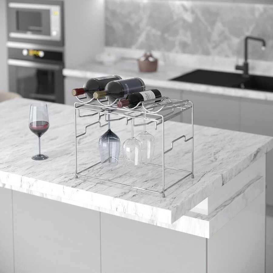 Starax 4055-C Kadeh Askılı Şişelik Krom